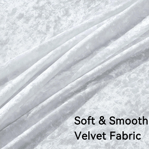 Luxury White Crushed Velvet Table Cloths 120 / 132 Inch <b>Round</b> <b>Tablecloth</b> Soft Crushed Velvet <b>Tablecloths</b> - Product Image 6