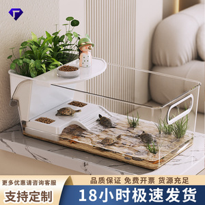 Acuario Transparente para Cría de Tortugas, Paisajismo Ecológico, Recinto Adecuado para el Hogar, Cría de Tortugas Brasileñas, Pecera Pequeña - Product Image 4