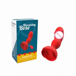 Kostenlose individualisierte Schachtel - 2023 neuer Rose-Vibrator mit Dildo für Damen Sexspielzeug für Erwachsene Geschenk für Damen Paare