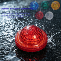 Feu de position latéral LED UFO 24V multi-lampes, avec lentille diamantée, universel pour camion et remorque, blanc, ambre, rouge, vert, bleu en option