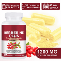 120 Capsules d'Extrait de Berbérine HCL Premium, Compléments Alimentaires 1200mg, Capsules de Berbérine Plus pour la Perte de Poids