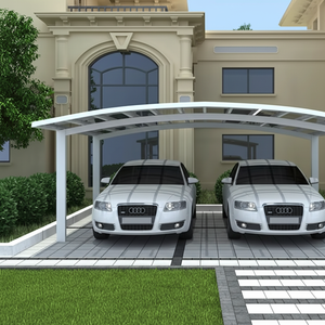 Abri de voiture moderne et durable en alliage d'aluminium, structure antirouille, toit pare-soleil pour entrepôt et stationnement extérieur de véhicules - Product Image 2
