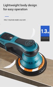 Lijadora Eléctrica Excéntrica, Máquina de Lijado sin Escobillas, Lijadora Circular, para Chapa Automotriz y Trabajos en Madera - Product Image 5