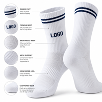 Chaussettes de course personnalisées avec logo, chaussettes athlétiques respirantes avec soutien de la voûte plantaire, OEM ODM
