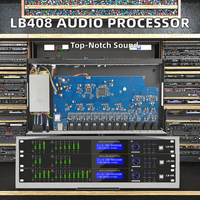 Processeur audio numérique professionnel LB408, 4 entrées 8 sorties, système audio FIR, puces DSP AK5552 ADSP-21571, réduction de bruit DC passive en métal