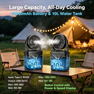 Ventilador LED Recargable Pequeño y Moderno para Camping con Clip, Tres Colores, Ventilador de Mesa con Clip para el Verano - Product Image 1