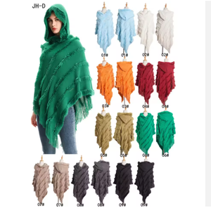 เสื้อคลุมผู้หญิงแบบมีฮู้ด <span class=keywords><strong>ส</strong></span>ีพื้น ผ้าถักอะคริลิก แบบกลับด้านได้ <span class=keywords><strong>ส</strong></span>ำหรับทุกฤดูกาล คุณภาพเยี่ยม - Product Image 2