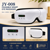 Masque de massage oculaire électrique chauffant OEM en gros avec compression d'air, vibration, musique, rechargeable par USB, appareil de relaxation oculaire