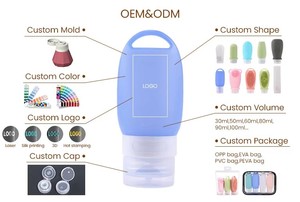 90ml Silicone Travel Bottle with Hanging Loop TSA Approved Leak Proof Refillable Shampoo Lotion Container Custom Logo - Product Image 2
