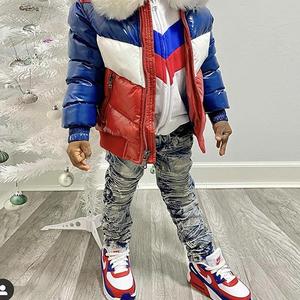 Jeans pour garçons style bootcut délavé, nouvelle collection 2021, couleur pierre, pour enfants - Product Image 3