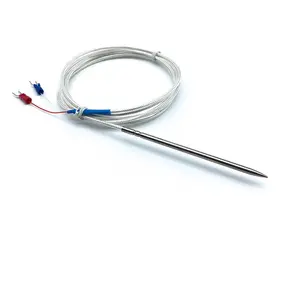 Tip tube thermal resistance PT100 waterproof stainless steel soil inserted needle temperature sensor NTC temperature probe