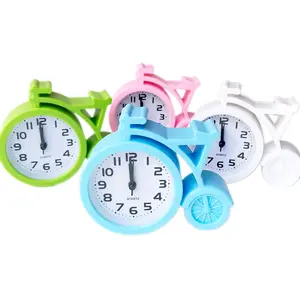 Hot selling Plastic Bike Digital Clock Desk Cartoon Bicycle Alarm Clock