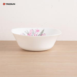 Dinnerware <b>Set</b> Opal Glass Floral Design Luxury Cheap Wholesale Plates <b>White</b> 84 PCS <b>Dinner</b> <b>Set</b> - Product Image 4
