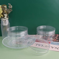 Botol Plastik PET Transparan Bentuk Silinder dengan Tutup Sekrup 1 oz 2 oz 12 oz 1 kg dengan Tutup Transparan Kualitas Makanan