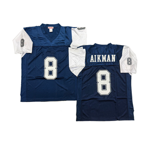 Maillot de rugby vintage pour homme, style cousu, 8 Troy Aikman, 12 Roger Staubach, 21 Deion Sanders, 22 Emmitt Smith, 33 Tony Dorsett, tailles S-3XL - Product Image 2