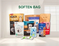 Sac alimentaire pour animaux de compagnie, fond carré, fermeture éclair supérieure, finition mate de luxe, résistant à l'humidité, imprimé en gravure, laminé MOPP, pour nourriture pour chiens et chats