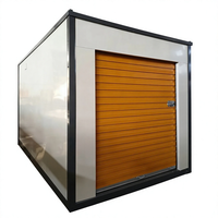 Conteneur de stockage portable pliable sur mesure de 20 pieds avec porte enroulable, modèle EL-PSU20, garantie 3 ans, pour supermarchés et écoles