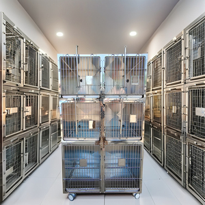 Jaula plegable de lujo moderna profesional para perros grandes, cachorros, cajas de Hotel para mascotas de diseño novedoso, caja de bandeja de plástico - Product Image 4