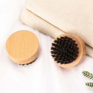 <span class=keywords><strong>Brosse</strong></span> à raser professionnelle 100% poils de sanglier pour hommes, <span class=keywords><strong>ronde</strong></span>, noire, en bois de bambou, <span class=keywords><strong>brosse</strong></span> à barbe de poche, kits de soin de la barbe pour hommes - Product Image 3