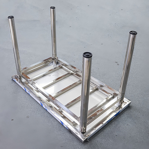 Banco da lavoro e tavolo multifunzionale in acciaio inossidabile staccabile senza maniche e tavolo da pranzo per banchetti di ristoranti alberghi - Product Image 5