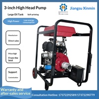 Pompe à eau pour moteur diesel 4JG2, 3 pouces, 270 m de hauteur de refoulement, 14 kW avec support personnalisé