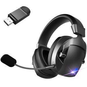 <span class=keywords><strong>Cuffie</strong></span> da Gaming Wireless 2.4G RGB con Tre Modalità, <span class=keywords><strong>Cuffie</strong></span> Over-Ear <span class=keywords><strong>per</strong></span> Gamer con <span class=keywords><strong>Microfono</strong></span> Staccabile - Product Image 2