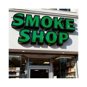 Enseigne lumineuse en lettres 3D en métal personnalisée, étanche, avec éclairage LED, pour la décoration de devanture de magasin, de boutique de tabac, avec un design personnalisé - Product Image 3