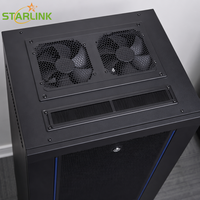 Armoire de serveur Starlink 19 pouces 20U 600*600mm avec roues, porte en verre trempé, armoire sur pied