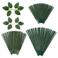 Batang Kawat Simulasi 4 Ukuran untuk Bunga Sabun, Hydrangea, Daun Mawar, Teknik Mekanik DIY, Rangkaian Bunga
