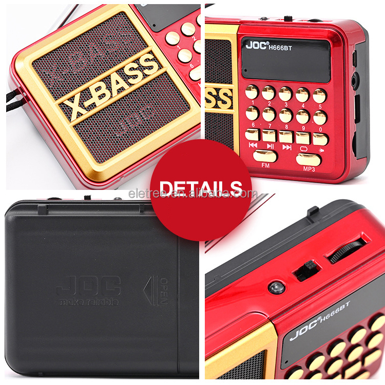 H1844bt Joc Small Portable BT Speaker - Rechargeable Bluetooth FM