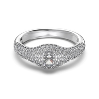 Dylam Classic Design Bijoux fins pour femmes en argent sterling 925 sans ternissement 5A zircon cubique Bagues de fiançailles de promesse de mariage