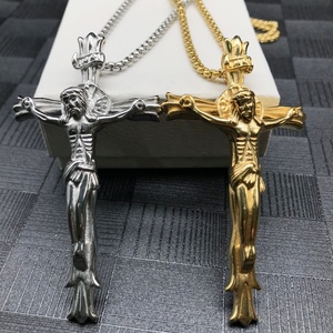 <span class=keywords><strong>Pendentif</strong></span> <span class=keywords><strong>Croix</strong></span> de <span class=keywords><strong>Jésus</strong></span> en Acier Inoxydable Plaqué Or 18 carats, Nouveaux Matériaux, Produits de Mode, Bijoux Beiyan - Product Image 6