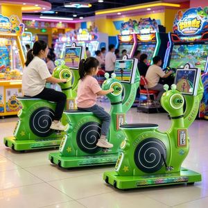 Nouvel appareil de divertissement interactif 3D commercial pour enfants, à monnayeur, en forme d'escargot à chevaucher, avec fonction de balancement - Product Image 6