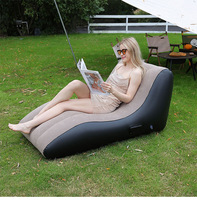 Fauteuil-lit gonflable moderne et portable en PVC floqué pour camping extérieur individuel