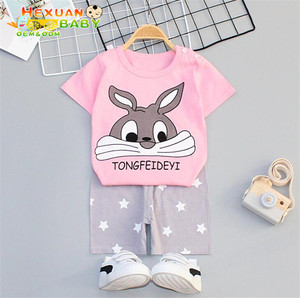 Camisetas y pantalones cortos de verano para niños, conjuntos de <span class=keywords><strong>ropa</strong></span> para niños y niñas, venta al por mayor, <span class=keywords><strong>conjunto</strong></span> de <span class=keywords><strong>ropa</strong></span> para recién nacidos - Product Image 3