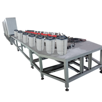 Filter udara Multi stasiun otomatis, jalur produksi Oven penyembuhan tipe terowongan meja putar/Oven pengering industri