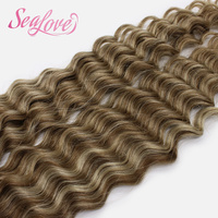 Extensions de cheveux humains Deep Wave Genius Weft, aspect naturel, pour salon, amélioration du volume