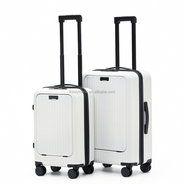 OEM ODM ABS Lightweight Expandable Carry-On Luggage Set Front Open Hardshell with TSA Lock and Spinner Wheels