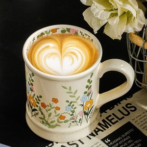 Taza de Cerámica Premium Estilo Pintura al Óleo Retro con Diseño de Campanilla, Taza de Café para <span class=keywords><strong>Mujeres</strong></span>, Hogar y Oficina - Product Image 4