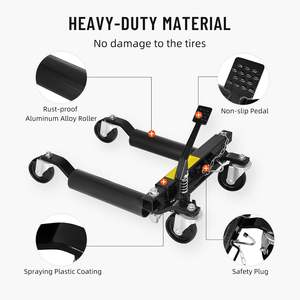 Sollevatore Idraulico in Alluminio per Veicoli Pesanti 1500 LBS 3t, Dispositivo di Posizionamento, Carrello Sollevatore per Ruote Auto - Product Image 4