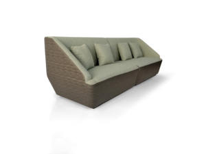 Canapé modulaire de luxe moderne à deux places en tissu et acier inoxydable, garantie 3 ans, pour salon, villa, entrepôt - Product Image 4