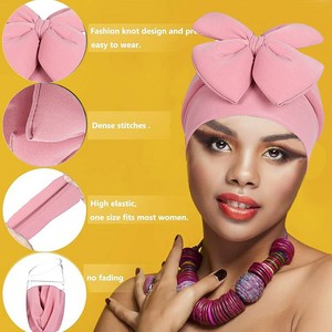2025 derniers bonnets personnalisés avec logo pour cyclisme Ski affaires ou pêche <span class=keywords><strong>Bonnet</strong></span> cheveux <span class=keywords><strong>Hijab</strong></span> Protection avec ornements nœud papillon - Product Image 5