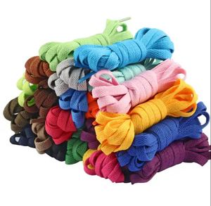 Lacets de chaussures imprimés multicolores de 8 mm de large, plats, monocouche, vente en gros - Product Image 1