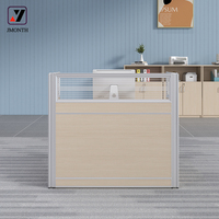 Bureau de travail moderne en bois extensible et durable avec postes de travail en verre pour centre d'appels - Vente en gros