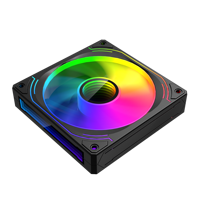 ESGAMING-Ventilateurs de boîtier de PC de jeu ARGB durables de 120mm, avec prisme hydraulique noir, ventilateur de CPU et refroidissement pour ordinateur de bureau