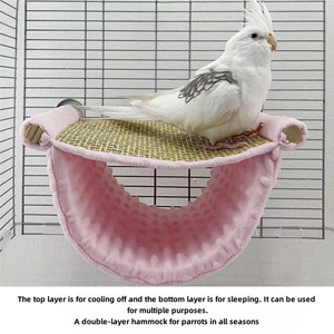 Nouveau hamac pour oiseaux en flanelle de haute qualité, double couche, pour l'hiver, vente en gros, <span class=keywords><strong>lit</strong></span> pour perroquet - Product Image 5
