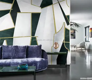 현대 불규칙한 기하학적 모양 디자인 벽 벽화 3D