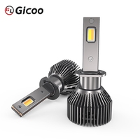 Gicoo AI18 Nuevos Faros LED de Alta Potencia 6000K 12V 140W 20000 Lúmenes con Control por APP, Compatibilidad Universal H7/H1/H11/HB3/HB4/9012 para Coche