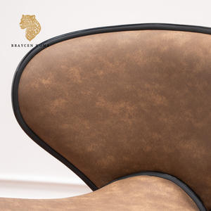 Tabouret de bar pivotant rétro industriel, réglable en hauteur, en similicuir, adapté aux animaux domestiques, pour comptoir de <span class=keywords><strong>cuisine</strong></span> - Product Image 4