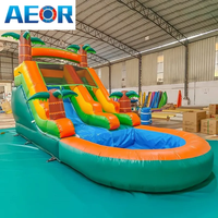 Toboggan gonflable commercial de piscine de toboggan d'eau pour l'enfant grand pas cher rebond maison cavalier rebondissant château de saut videur